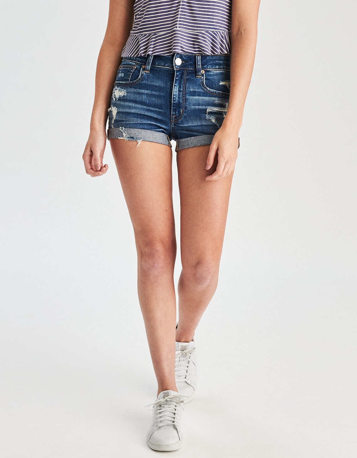 AE Denim X High-Waisted Short Short | American Eagle Outfitters (US & CA)