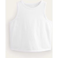 Pure Cotton Cropped Vest White Women Boden, White | Boden (UK & IE)
