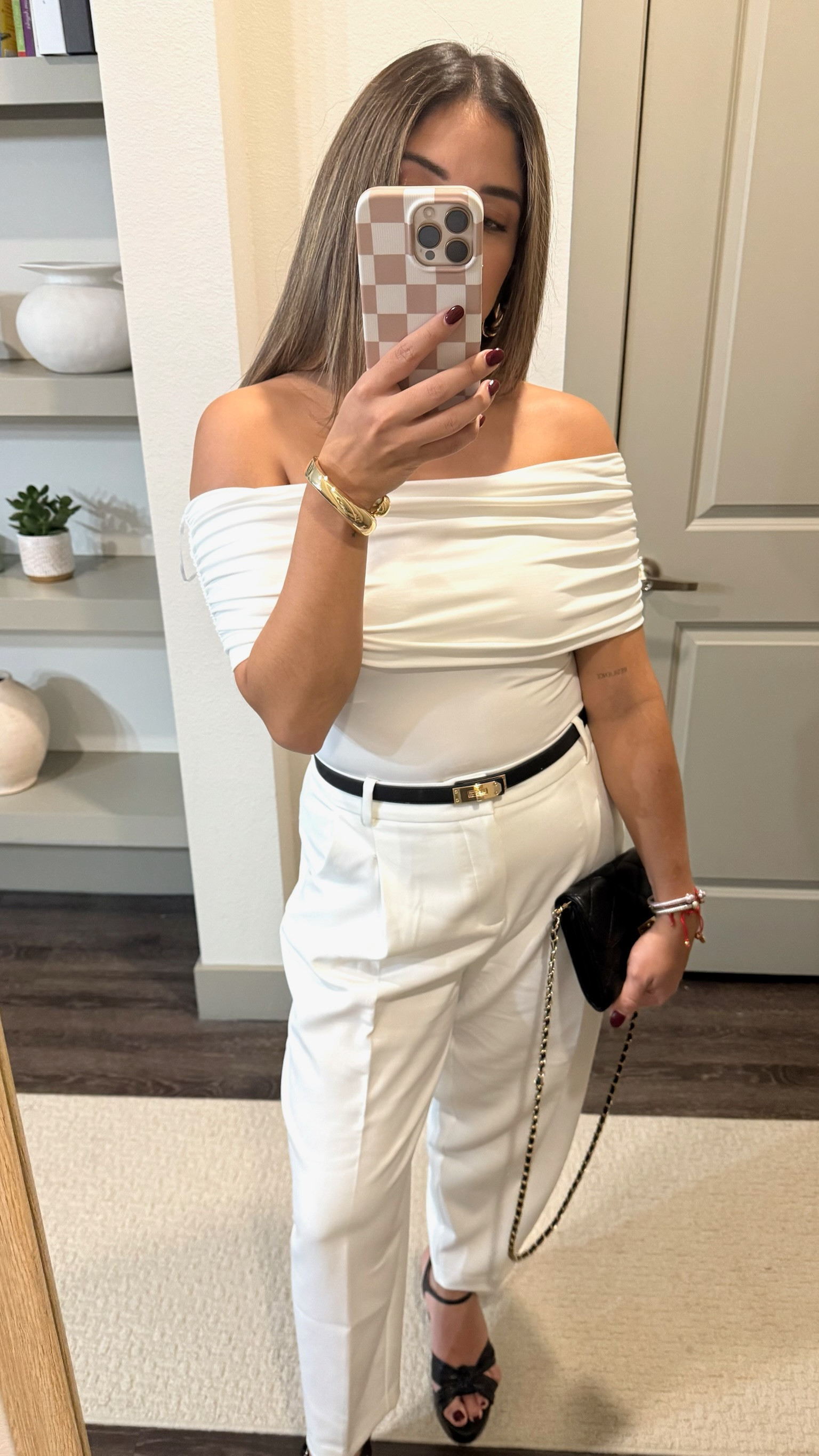 Total white with a touch of black ✨ 

 #LTKSeasonal #LTKStyleTip #LTKBeauty