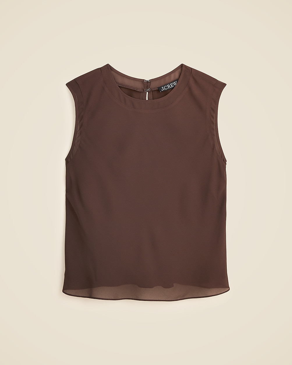Shell top in viscose chiffon | J. Crew US