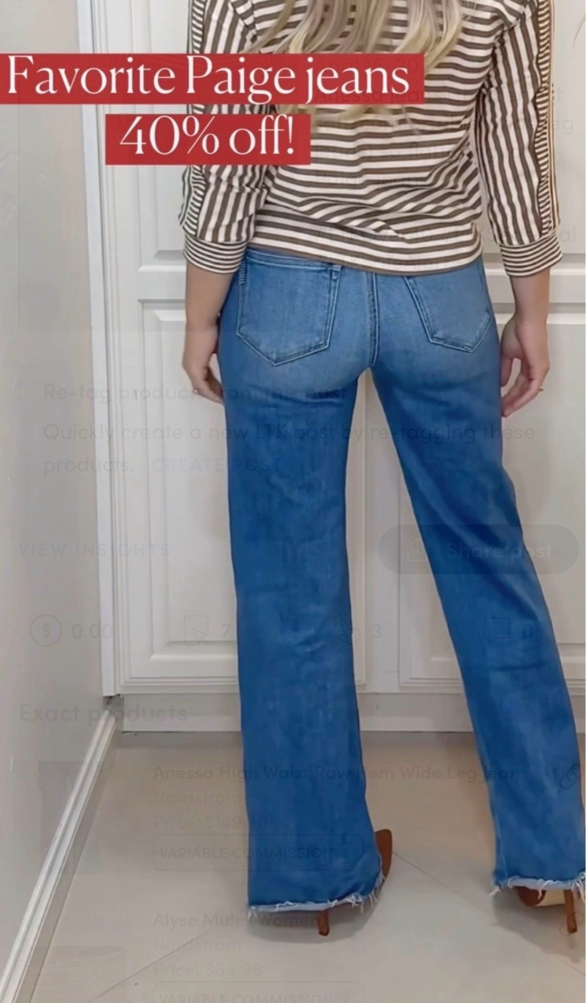Anessa jeans (the perfect soft, comfortable, wide leg jeans) so flattering too!
Paige jeans

#LTKOver40 #LTKSeasonal #LTKSaleAlert

#LTKootd #LTKgrwm #LTKdayinmylife