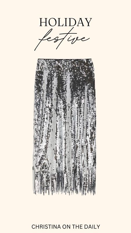 Fringe details sequin skirt 

#LTKHolidaySale #LTKSeasonal #LTKfindsunder100