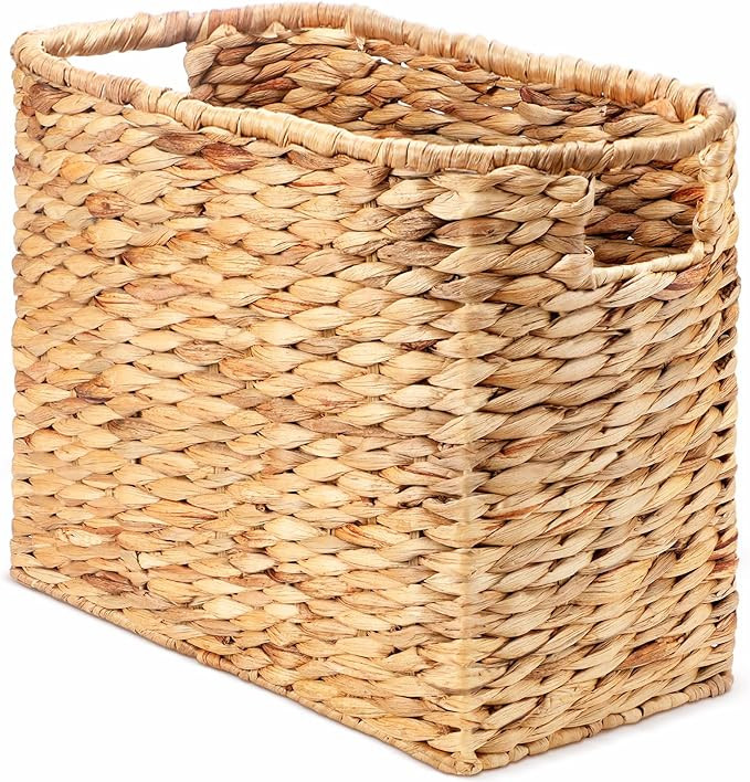 Tatuo Seagrass Magazine Baskets Magazine Holder Tall Narrow Woven Storage Wicker Basket Floor Bat... | Amazon (US)