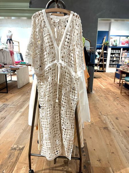 Anthropologie Crochet Tie-Waist Kaftan
Wear as a swimsuit cover up or as a dress. Simply Devine either way. Runs tts 

#LTKover40 #LTKSeasonal #LTKstyletip