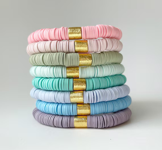 Pastel Heishi Disc Bracelets | Etsy | Etsy (US)