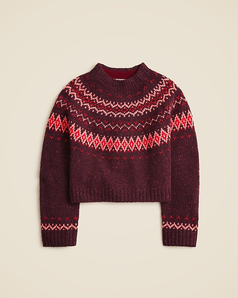 Fair Isle wide-mockneck sweater | J. Crew US