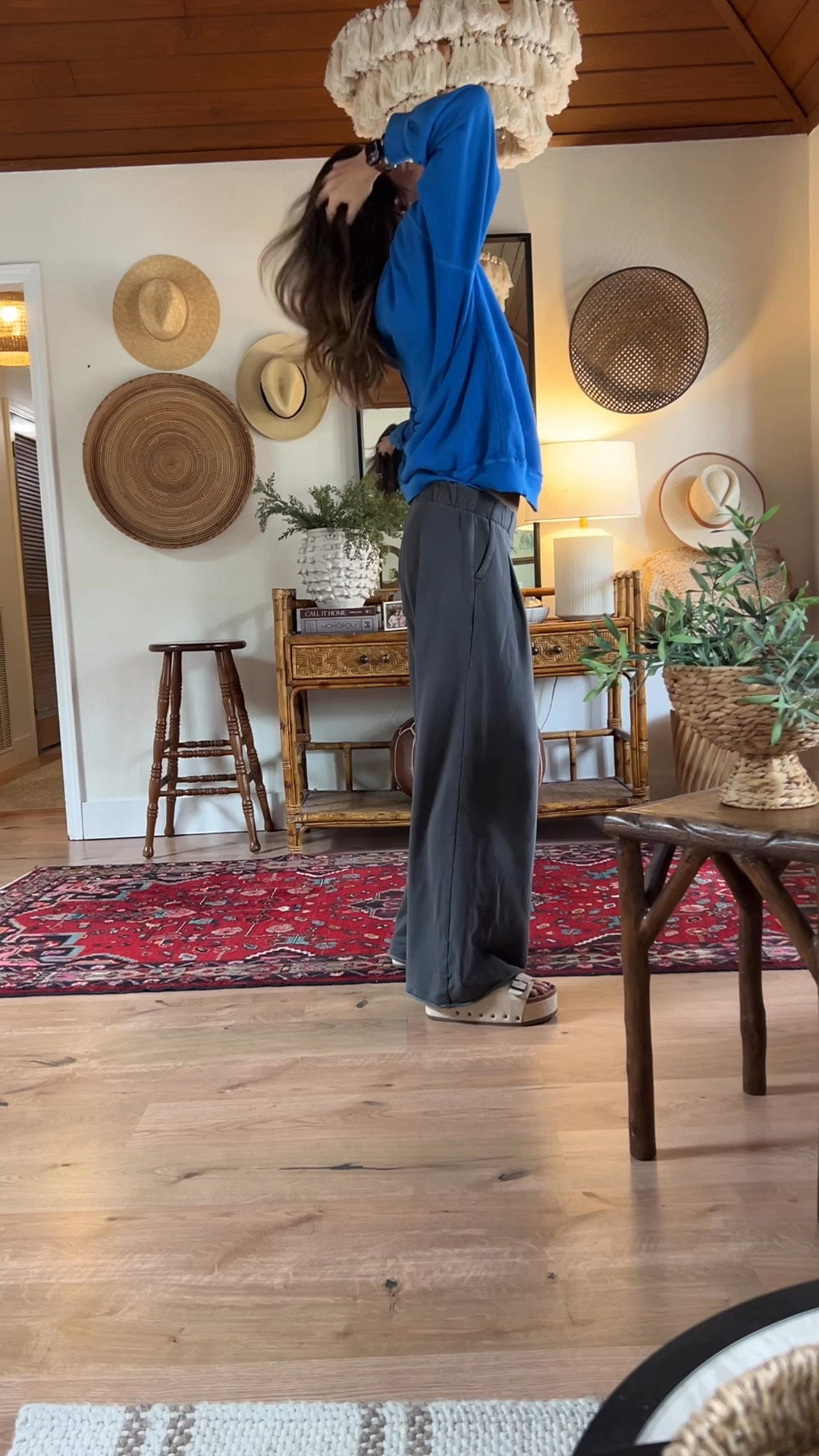 Pants are size small long (and have been washed and dried multiple times) — long enough for my 5’8 and a half frame 🙌🏼

This lip gloss is my very favorite — perfect amount of color (very little, but still pulls the natural pink out of your lips)

I have this sweatshirt in two different colors and sizes — small and medium, runs oversized (this one is medium)