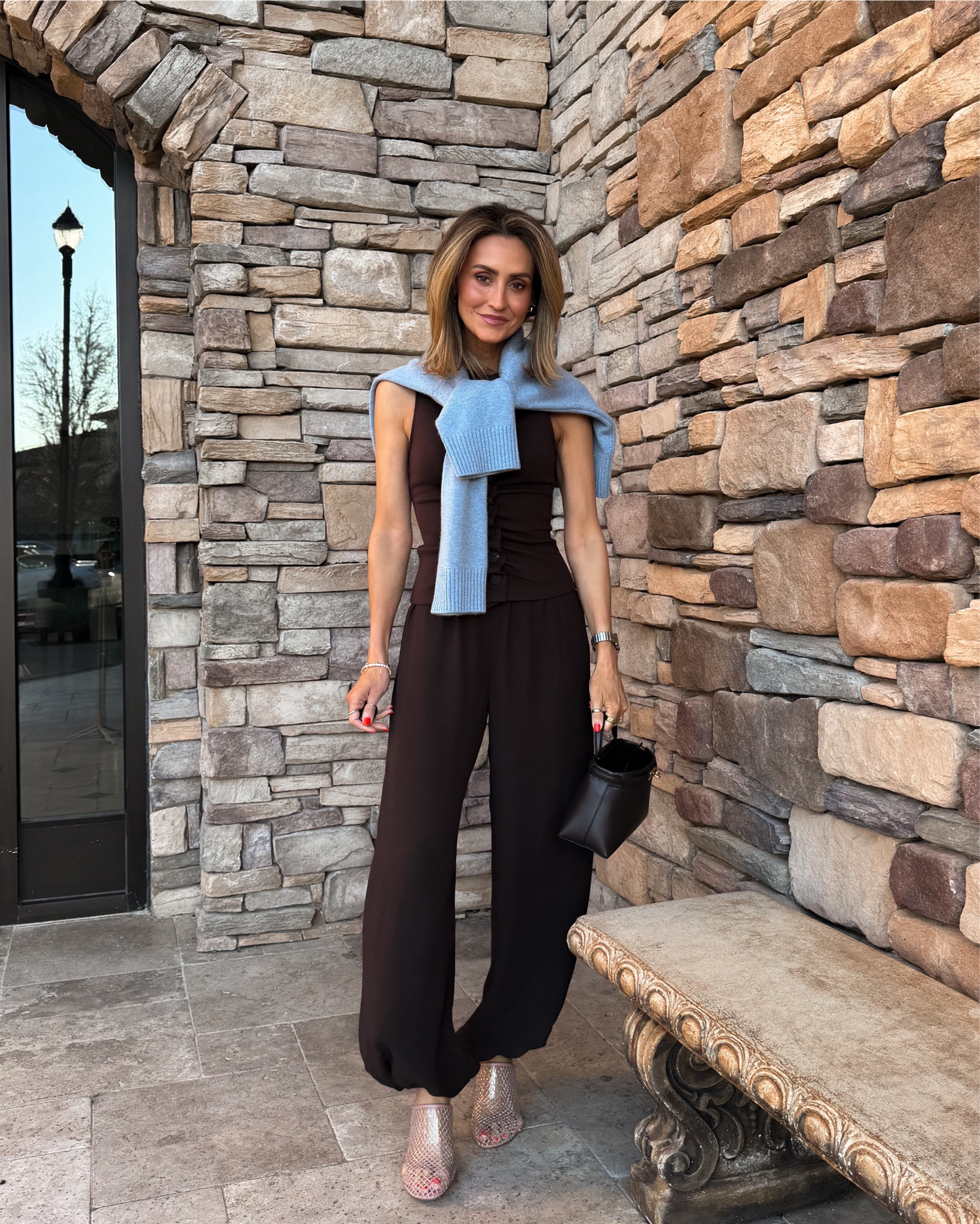 The cutest pant, top and shoes on sale today with code KARINA20 - size xs on all pieces, shoes are SO COMFY! 

#LTKgrwm #LTKootd #LTKSeasonal