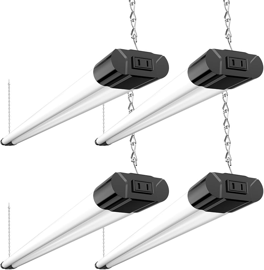 BBOUNDER 4 Pack Linkable LED Utility Shop Light, 4400 LM, Super Bright 6500K Cool Daylight, 4 FT ... | Amazon (US)