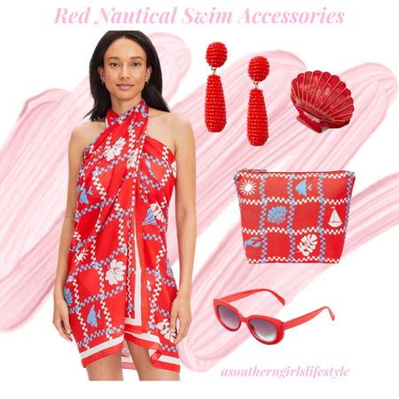 Loving this Red Nautical Moment! Great for 4th of July. Everything is Loft, On Sale & Free Shipping!

Beachcomber Sarong, Beaded Earrings, Shell Claw Clip, Pouch & Red Sunglasses

Vacation. Beach. Pool. Summer Outfit 

#LTKSeasonal #LTKSaleAlert #LTKSwim
