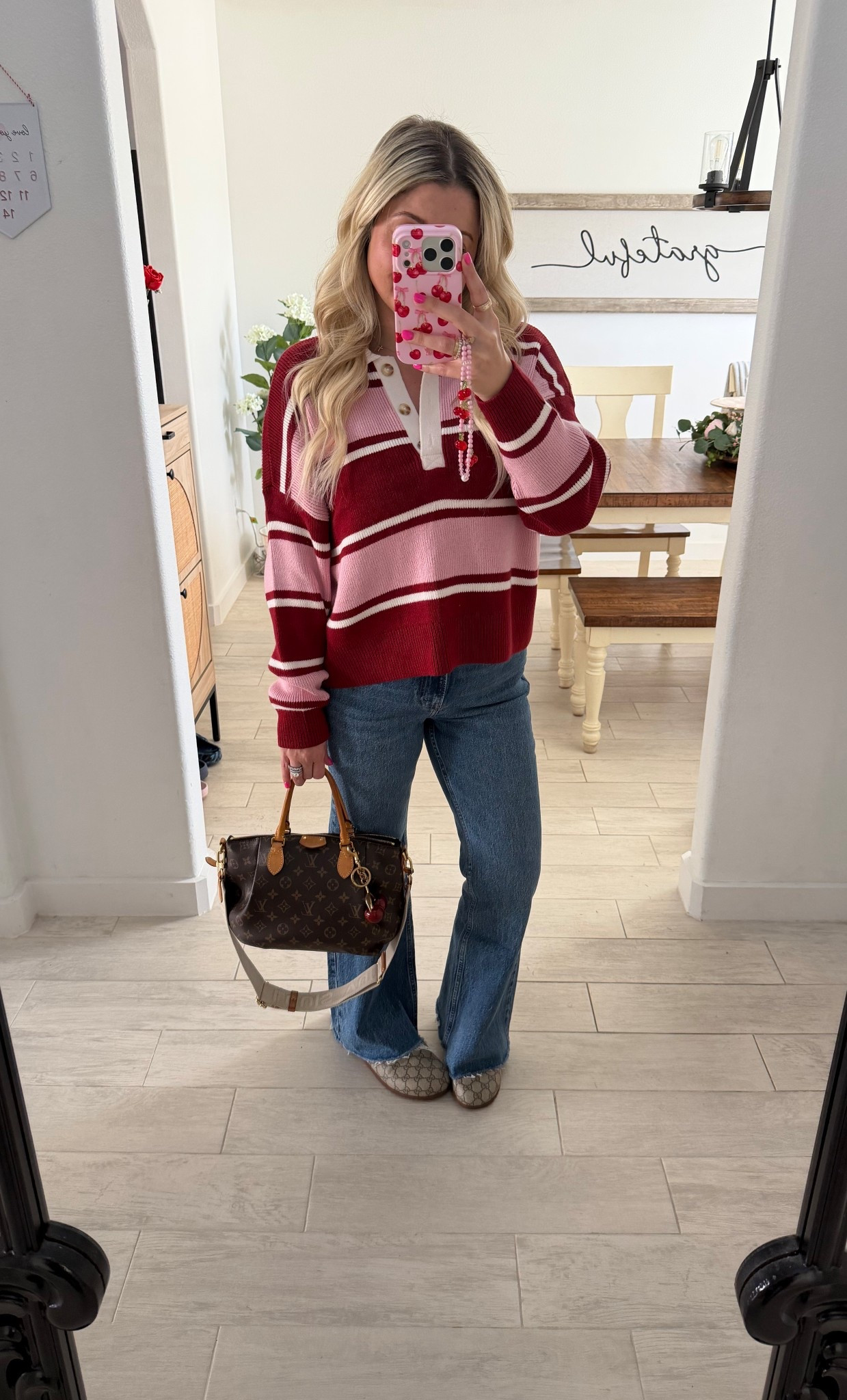 OOTD 
Sweater small
Flare jeans 27 short
Gucci clogs tts 

#LTKootd #LTKValentine