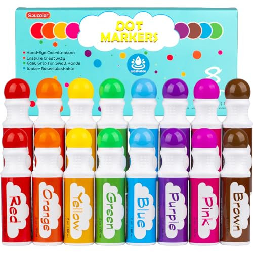Dot Markers for Toddlers Kids Preschool, Bingo Daubers Washable Art Markers 8 Colors, Toddlers Arts and Crafts, Kids Art Supplies Dot Paint Craft Kit, Toddler Painting Supplies Drawing, 2PACK | Amazon (US)