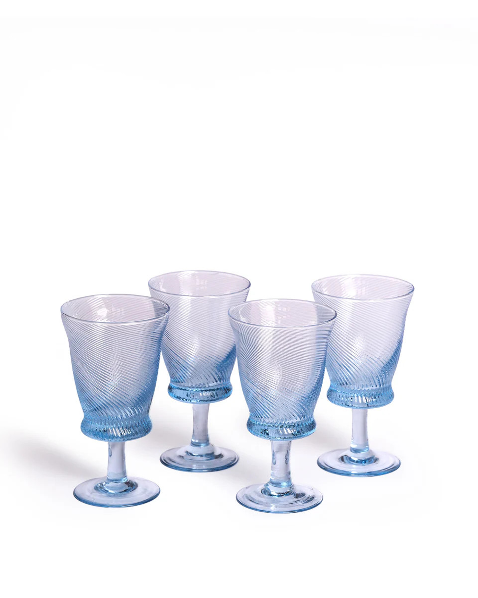 Sprial Wine Glasses | Sharland England by Louise Roe | Sharland England