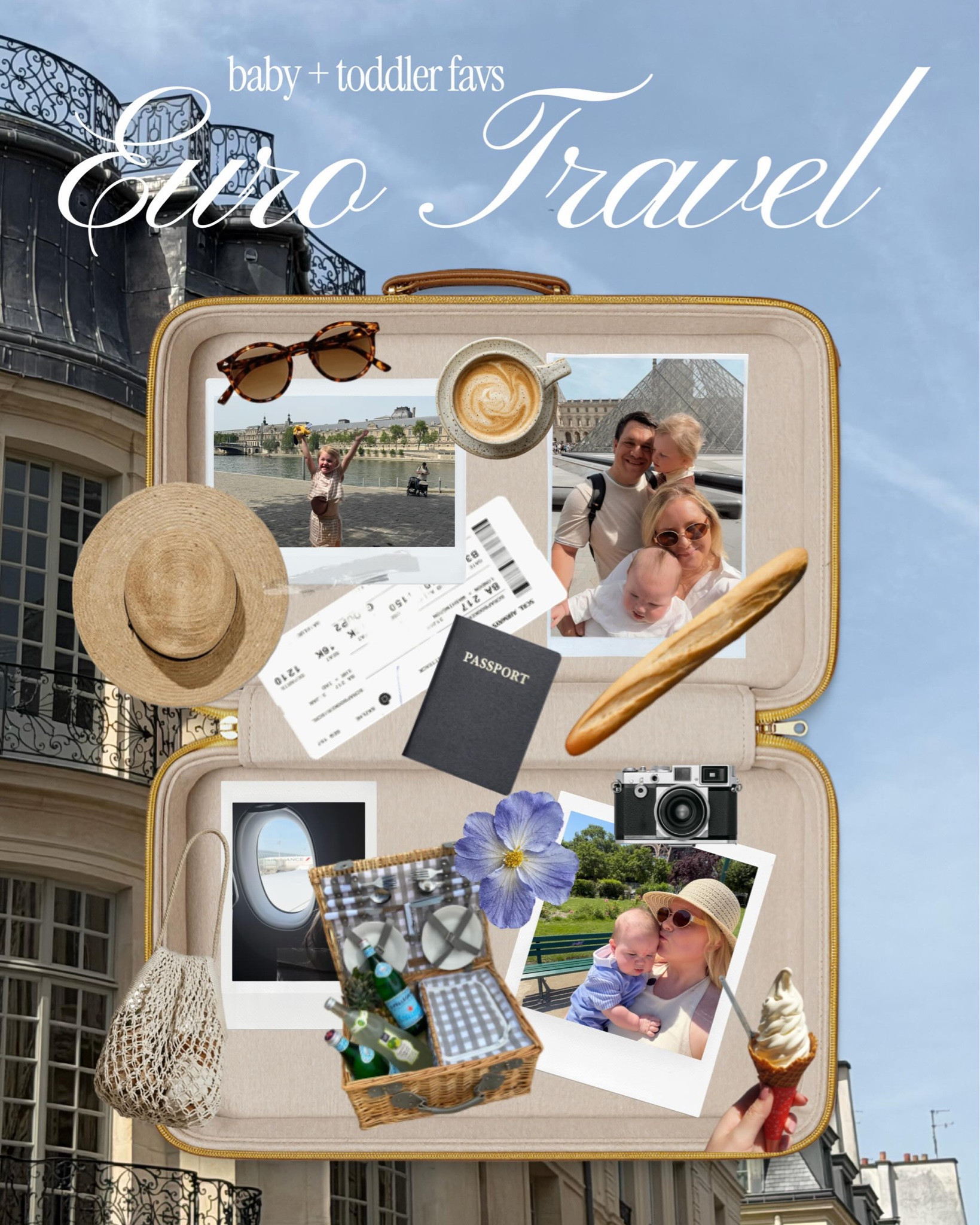 Traveling to Europe with kids? We just traveled to Paris with our 6 month old and 3 year old and I’ve rounded up all of our favorite travel gear and products that made for an organized trip ✈️ 🧳👶🏻👧🏼 

Comment “TRAVEL” for the links to be sent to your DM’s🔗