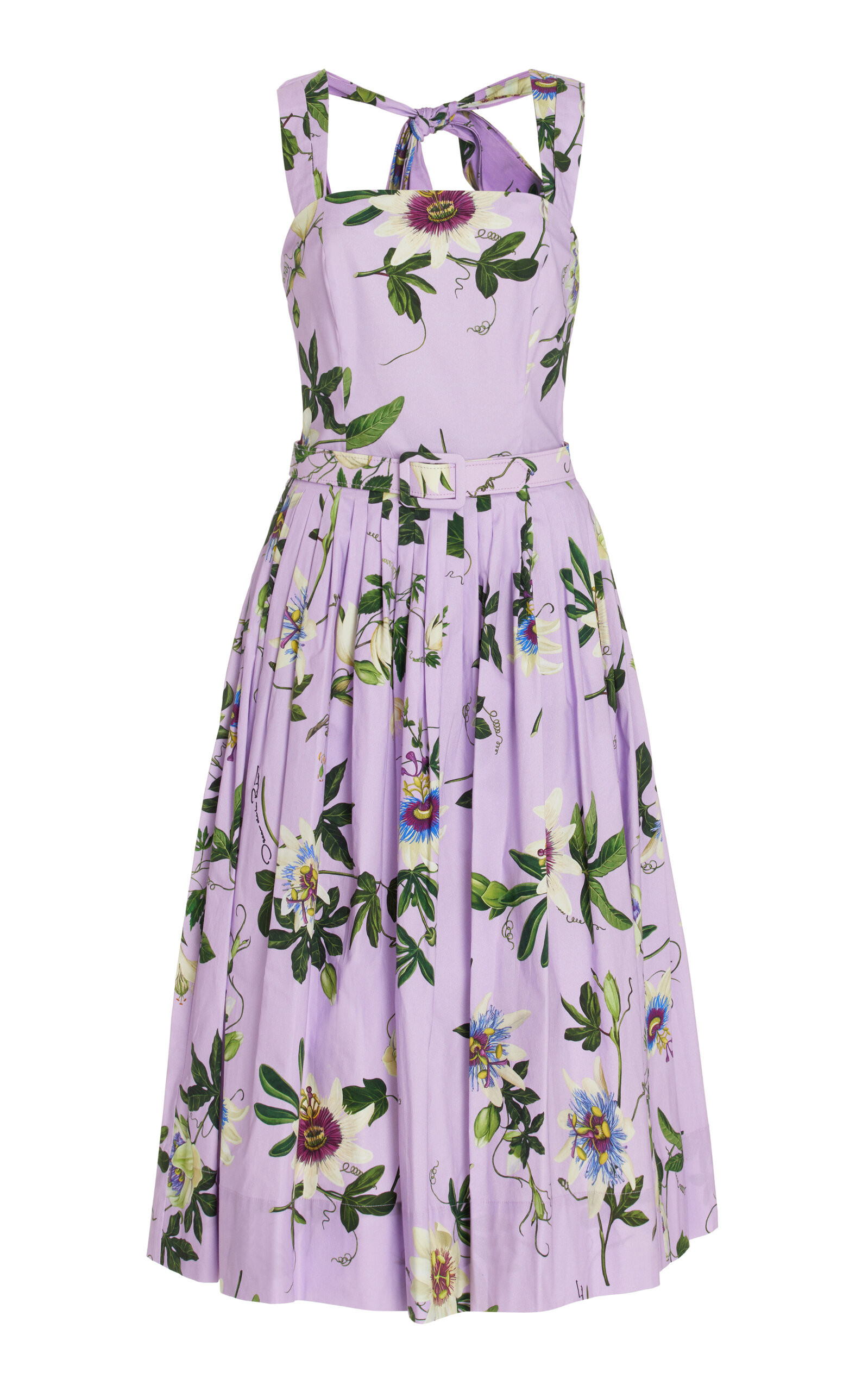 Oscar de la Renta - Women's Passionflower Cotton Dress - Multi - US 14 - Moda Operandi | Moda Operandi (Global)
