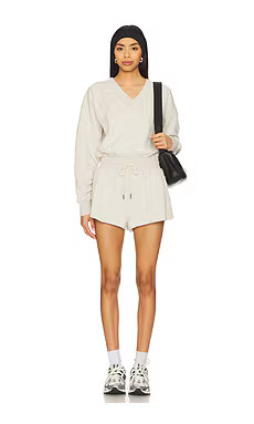 Free People x FP Movement Intercept Romper in Heather Grey from Revolve.com | Revolve Clothing (Global)