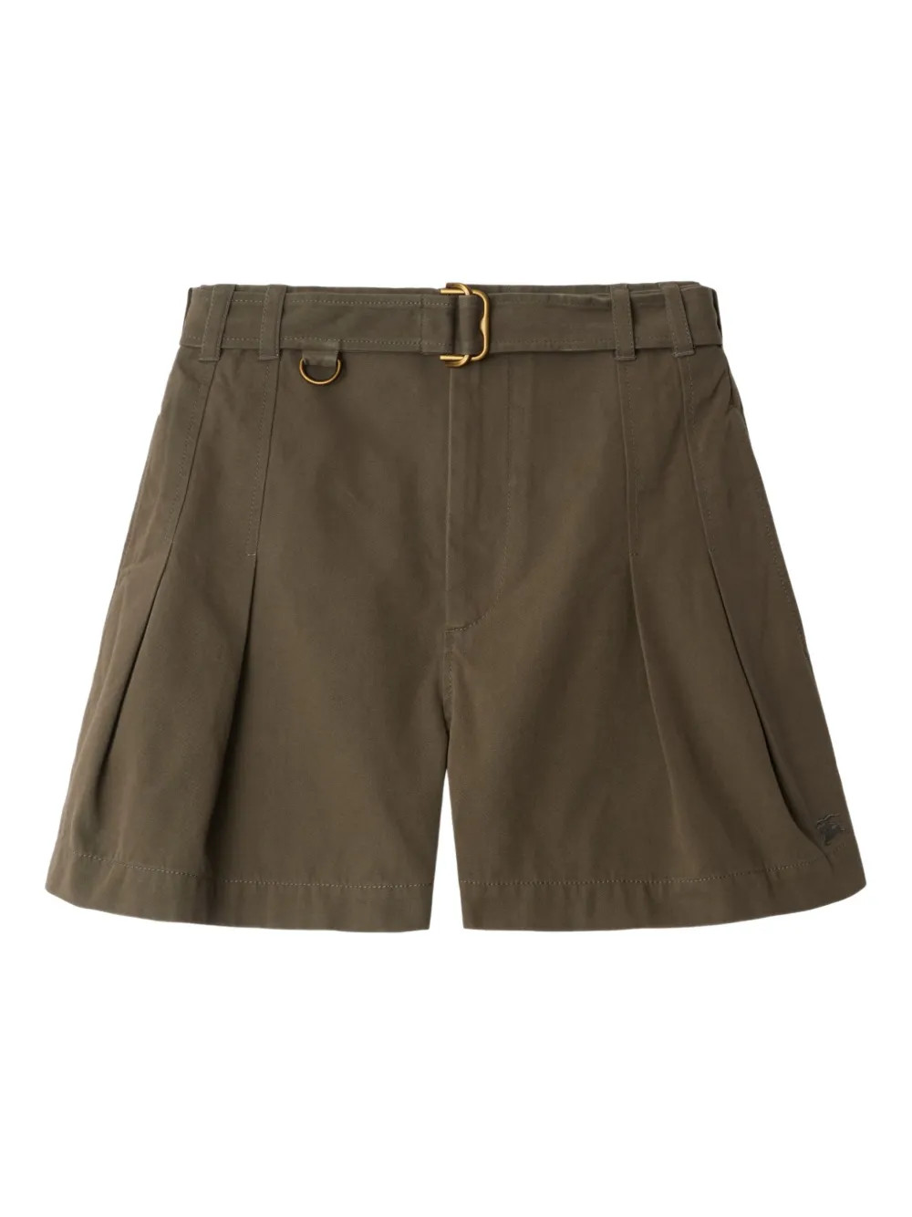 Burberry Belted Gabardine Shorts | Green | FARFETCH AU | Farfetch Global
