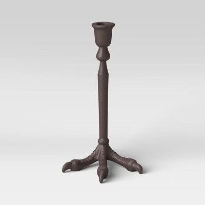 9" x 4.6" Aluminum Bird Leg Candle Holder Black - Threshold™ | Target