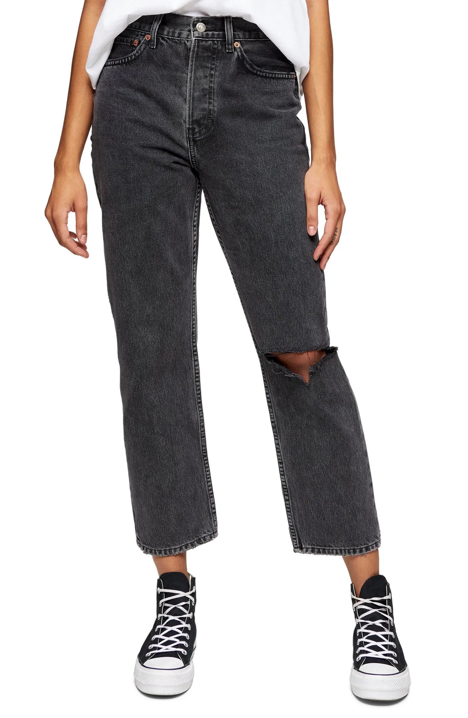 Chicago Ripped Knee High Waist Dad Jeans | Nordstrom