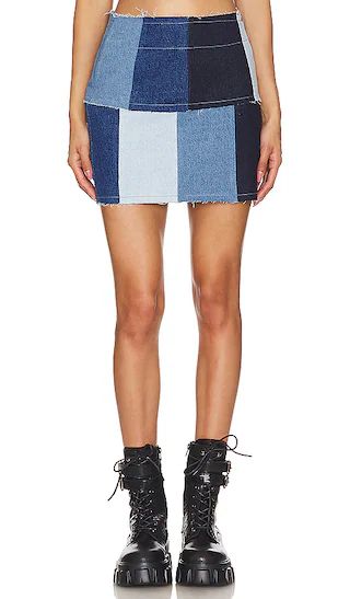 Madi Mini Skirt in Blue Multi | Revolve Clothing (Global)