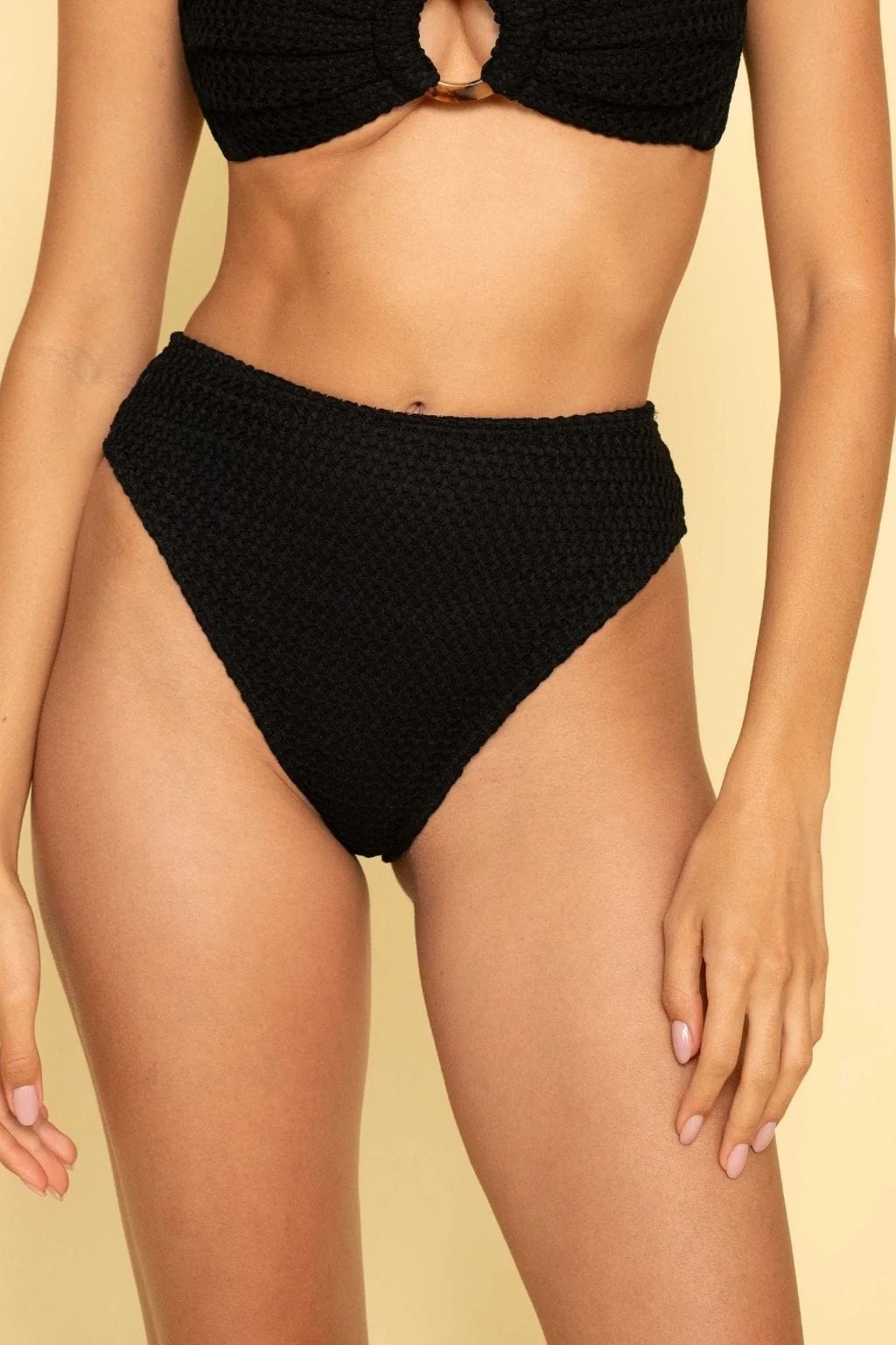 Black Crochet Paula Bikini Bottom | Montce
