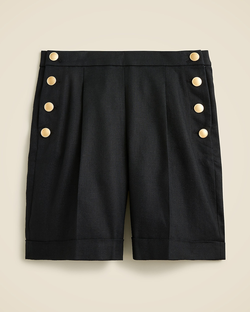 Sailor pleated short in stretch linen blend | J. Crew US