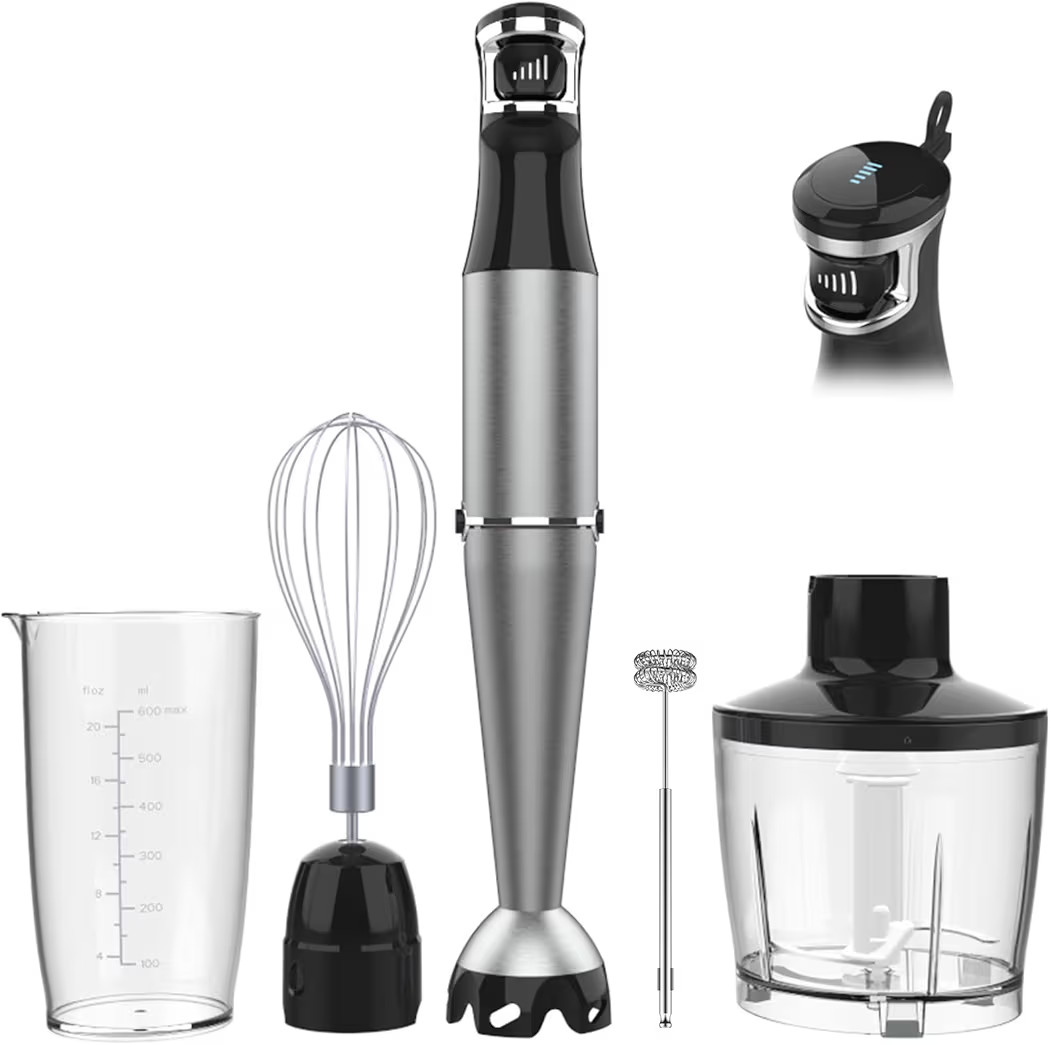 Immersion Blender Handheld Corded Hand Blenders Set 1100W, Trigger Variable Speed 5 in 1 Stick Em... | Amazon (US)