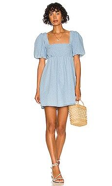 Show Me Your Mumu Smitten Babydoll Dress in Sky Blue from Revolve.com | Revolve Clothing (Global)