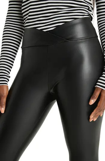 Splendid x Cella Jane Faux Leather Flare Leg Pants | Nordstrom | Nordstrom