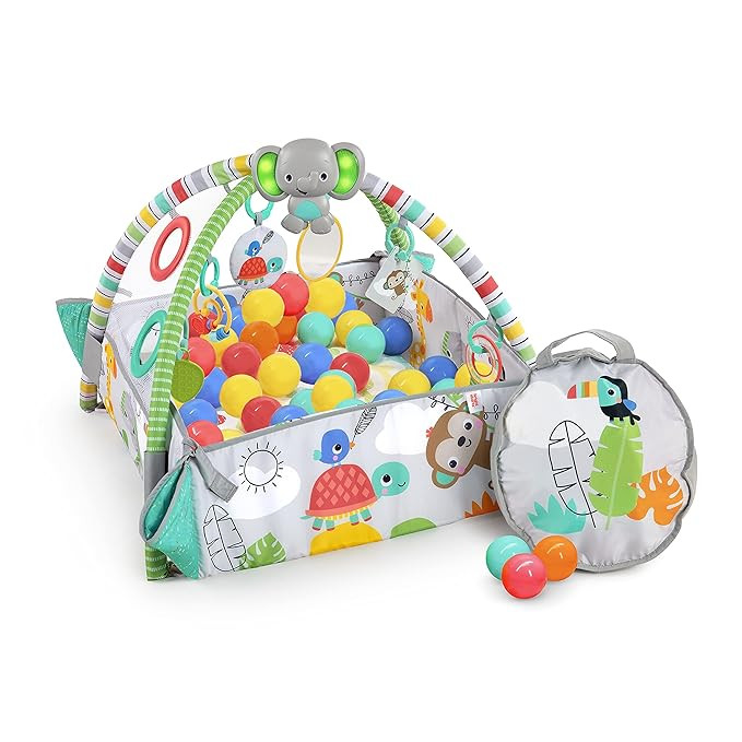 Bright Starts 5-in-1 Your Way Ball Play - Jumbo Play Mat Converts to Ball Pit Baby Gym, Newborn t... | Amazon (US)