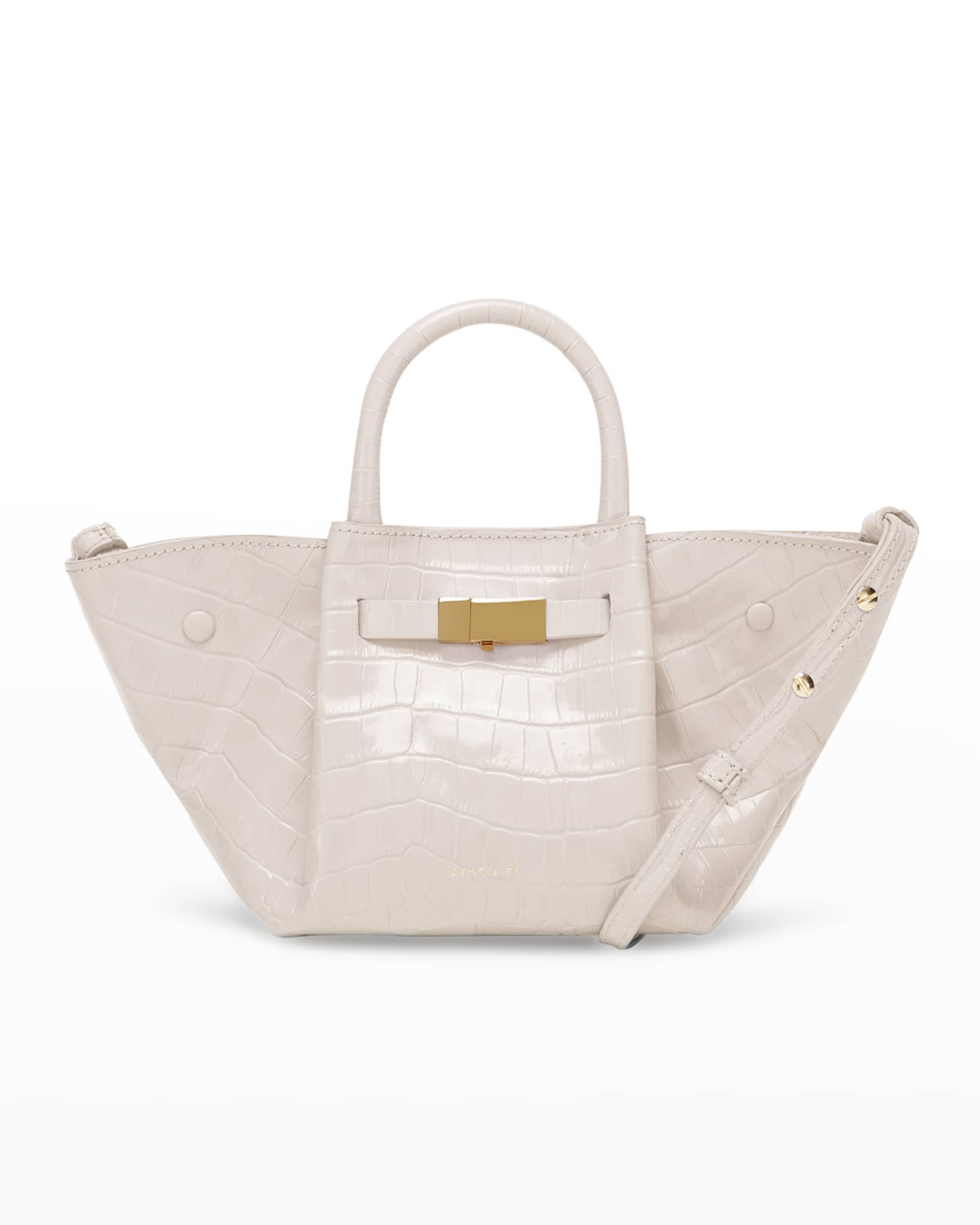 DeMellier New York Mini Croc-Embossed Top-Handle Bag | Neiman Marcus