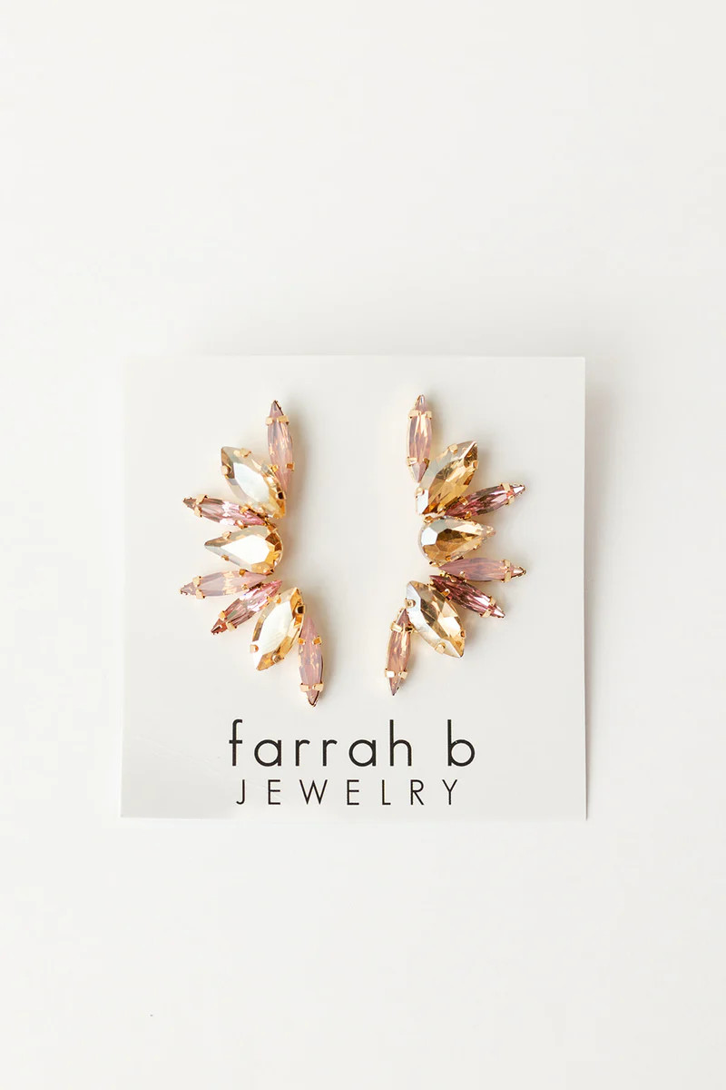 old flame earrings, champagne | mode