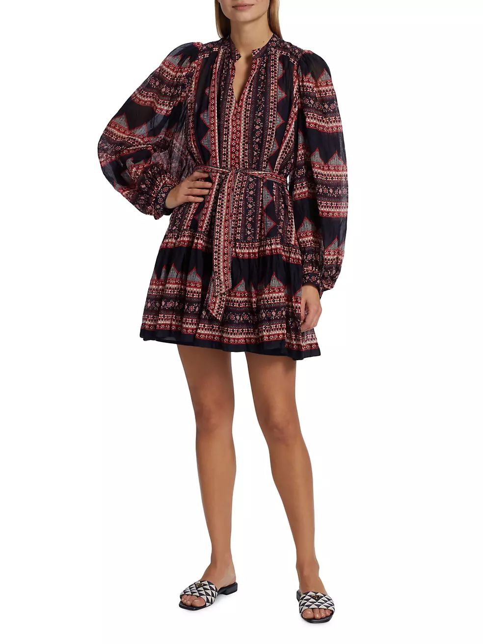 Suzie Cotton Geometric Minidress | Saks Fifth Avenue