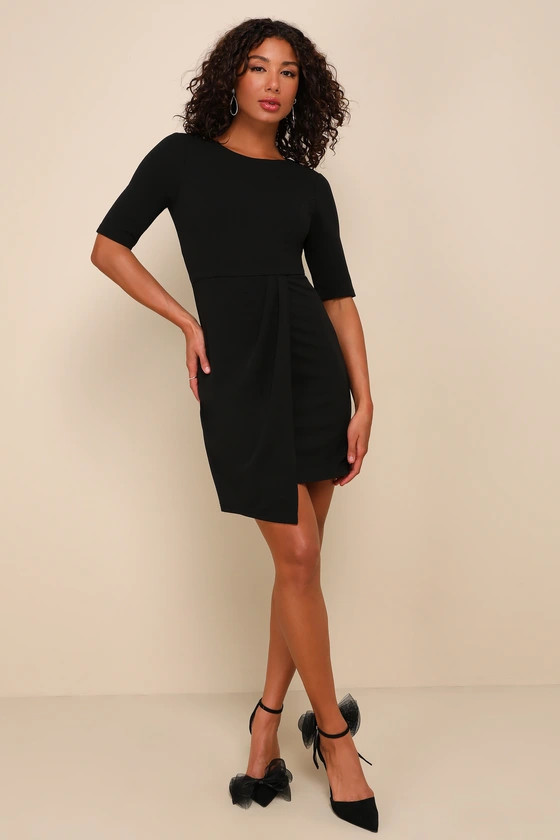 Westwood Black Half Sleeve Sheath Dress | Lulus
