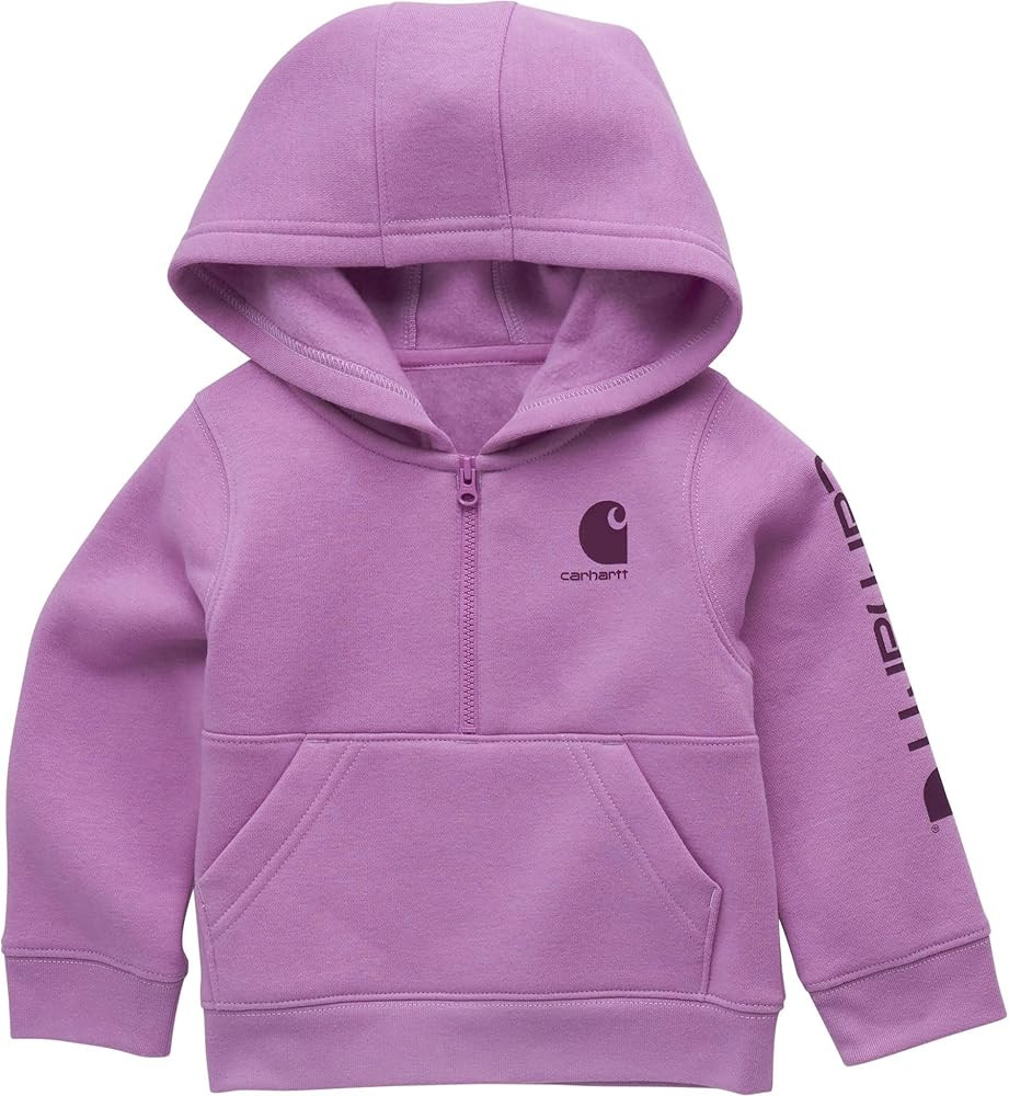 Carhartt girls Long-sleeve Half-zip Hooded Sweatshirt | Amazon (US)