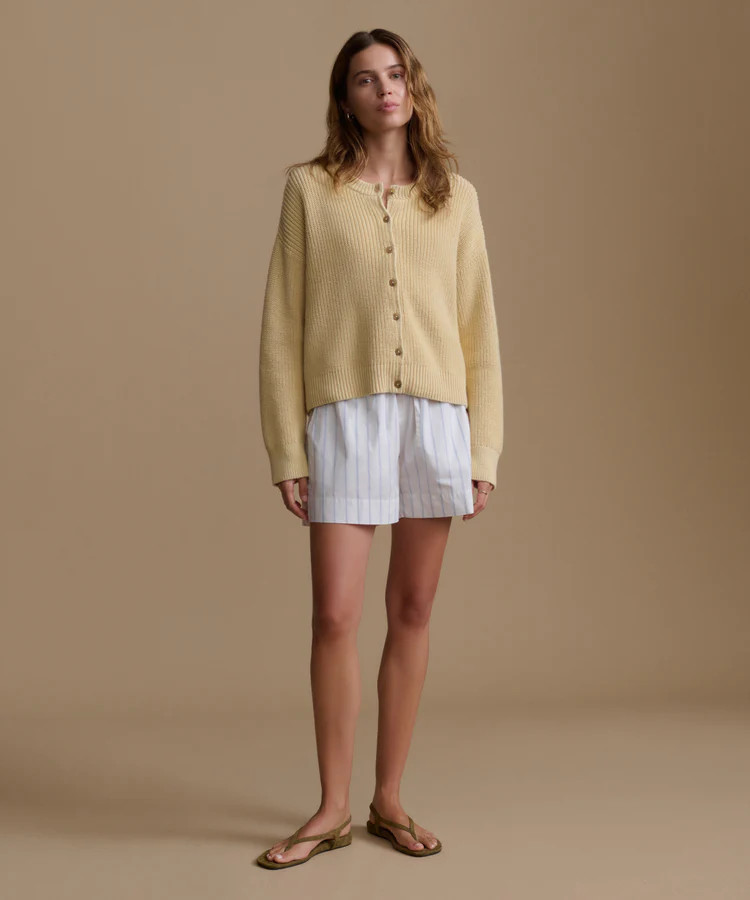 Cotton Hayes Crewneck Cardigan | Jenni Kayne