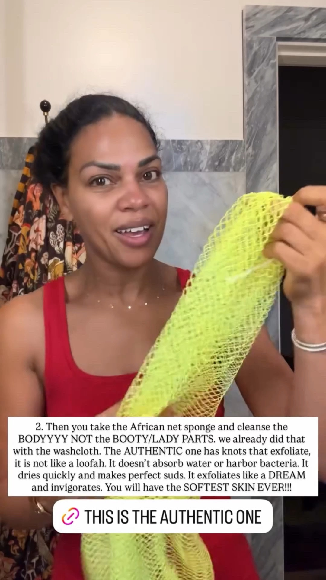 Please please PLEASE do not use the African Net sponge down there 😂😂 only use it to exfoliate the rest of your body. Remember to only get the authentic one with the knots on the netting (like the one linked below)! 

#LTKFindsUnder50 #LTKBeauty