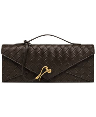 Jw Pei Celeste Woven Textured Envelope Small Top Handle Clutch Handbag - Black | Macy's