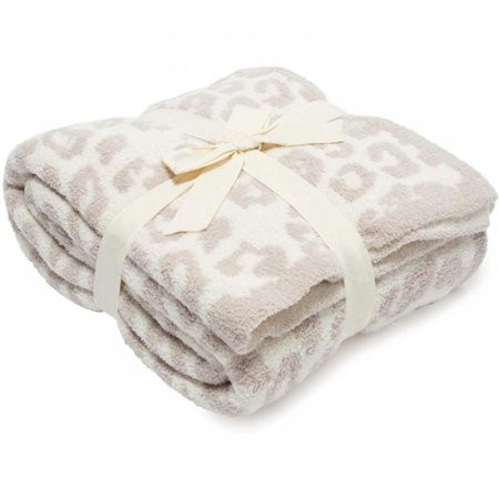 Knitted Leopard Blanket Plush Air Conditioning Blanket - Leopard Pattern Artificial Fur Blanket Supe | Walmart (US)
