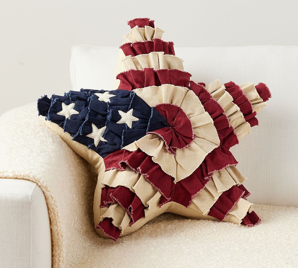 Americana Star Shaped Throw Pillow | Pottery Barn (US)
