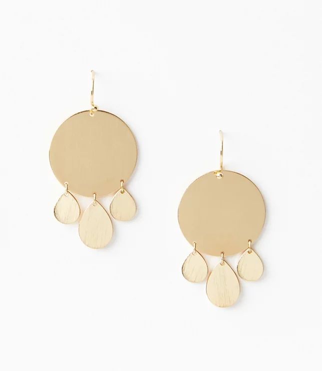 Brushed Circular Drop Earrings | LOFT | LOFT