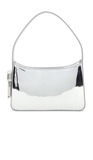 Edie Parker Burn Sholder Bag in Metallic Silver. | Revolve Clothing (Global)