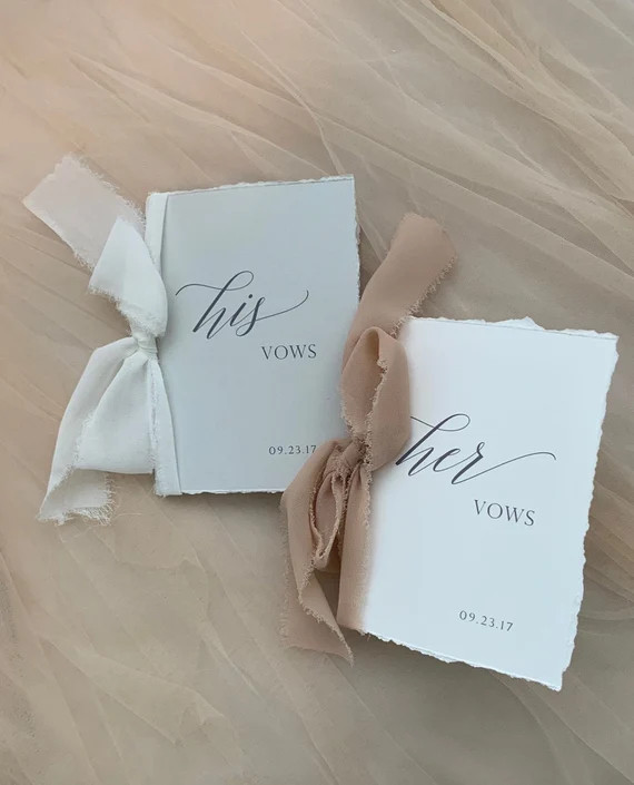 Vow Books | Wedding Vow Book Set | Personalized Vow Book | His and Hers Vow Books | Wedding Keeps... | Etsy (US)