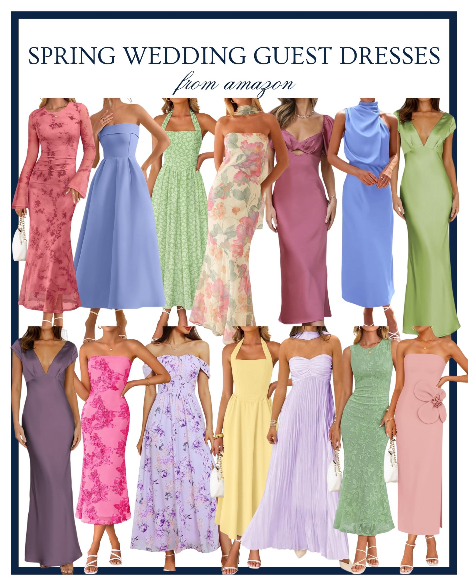 Spring wedding guest dresses from Amazon 🌷💛🍃 April wedding, March wedding, Amazon fashion, Amazon style, pastel wedding, Spring wedding, Amazon dress, Spring wedding guest dresses, Amazon spring wedding 

#LTKWedding #LTKSaleAlert