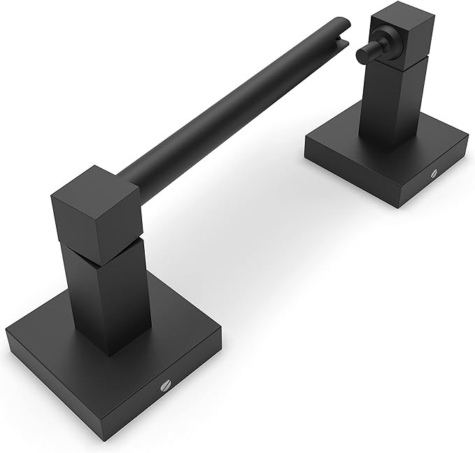 Ruacq Toilet Paper Holder Matte Black Double Post Pivoting Square Tissue Holders Roll Holder Hang... | Amazon (US)