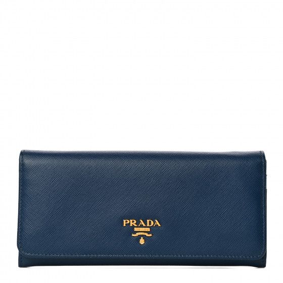 PRADA

Saffiano Metal Continental Flap Wallet Bleuette | Fashionphile