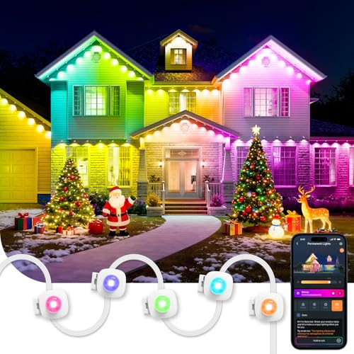 Linkind Permanent Outdoor Lights HP5,Smart AI RGBTW 100ft Christmas Lights, 85 Scenes Modes for Daily Holiday Christmas Decorations,IP67 Waterproof, Compatible with Alexa,Google Assistant | Amazon (US)