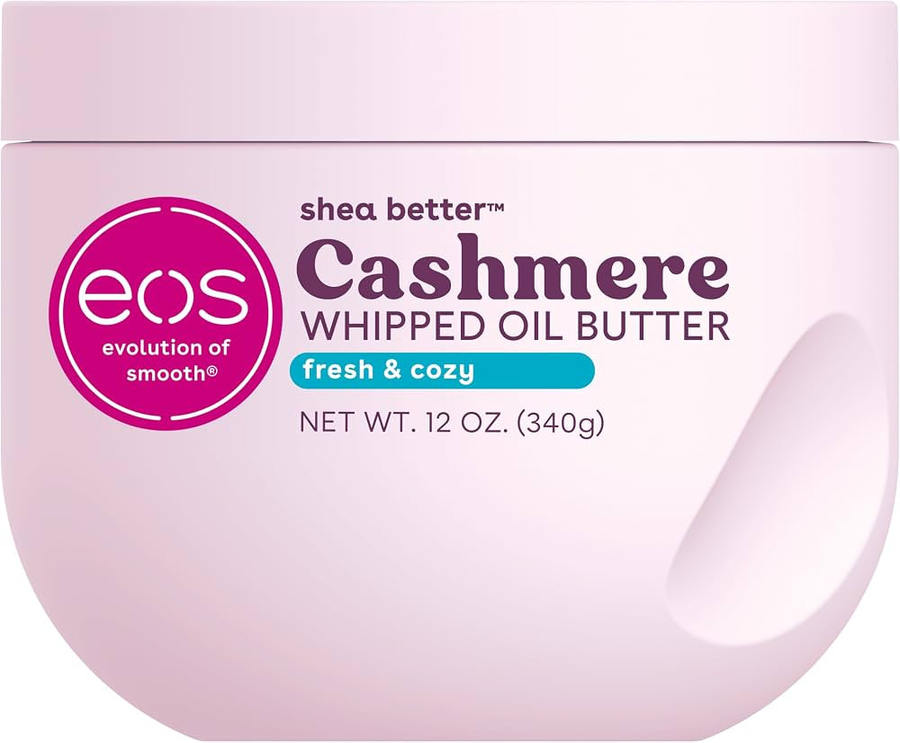 eos Cashmere Whipped Oil Body Butter, Fresh & Cozy, 72 Hour Weightless Moisture For Dry Skin, Ric... | Amazon (US)
