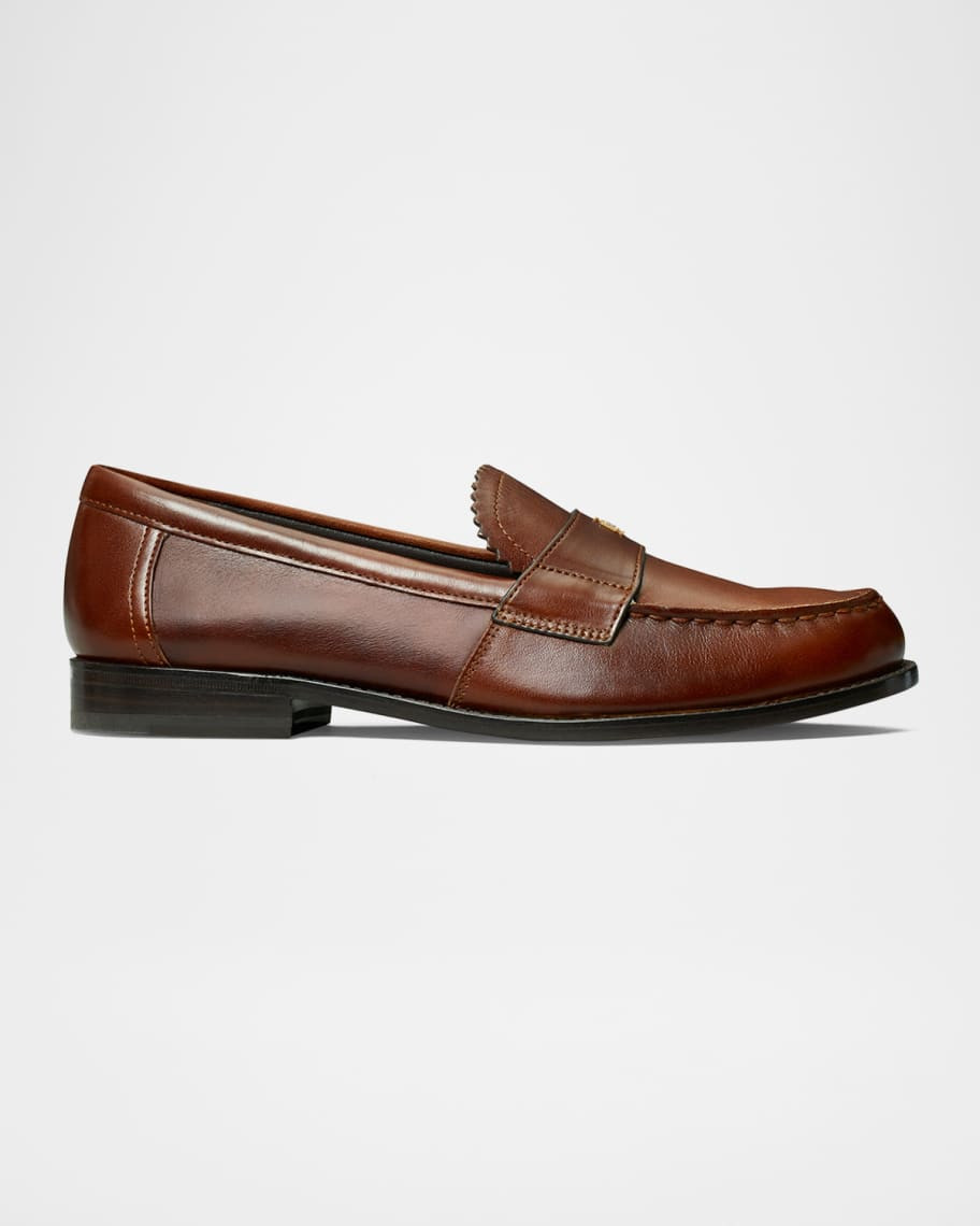 Tory Burch Classic Calfskin Medallion Loafers | Neiman Marcus