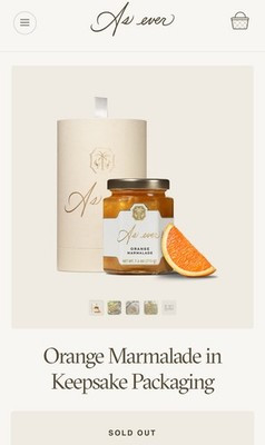 AS EVER Limited-Edition Orange Marmalade Keepsake Package Meghan Markle | eBay US